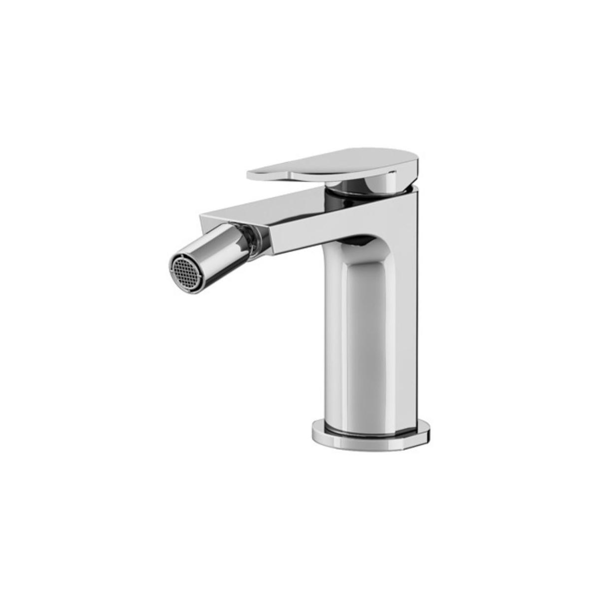 Soffio miscelatore bidet  con piletta regolabile con tappo a scatto cromo