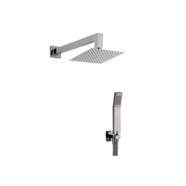 Kit braccio doccia 300mm / soffione qx20 compl. duplex c/presa acqua cromo